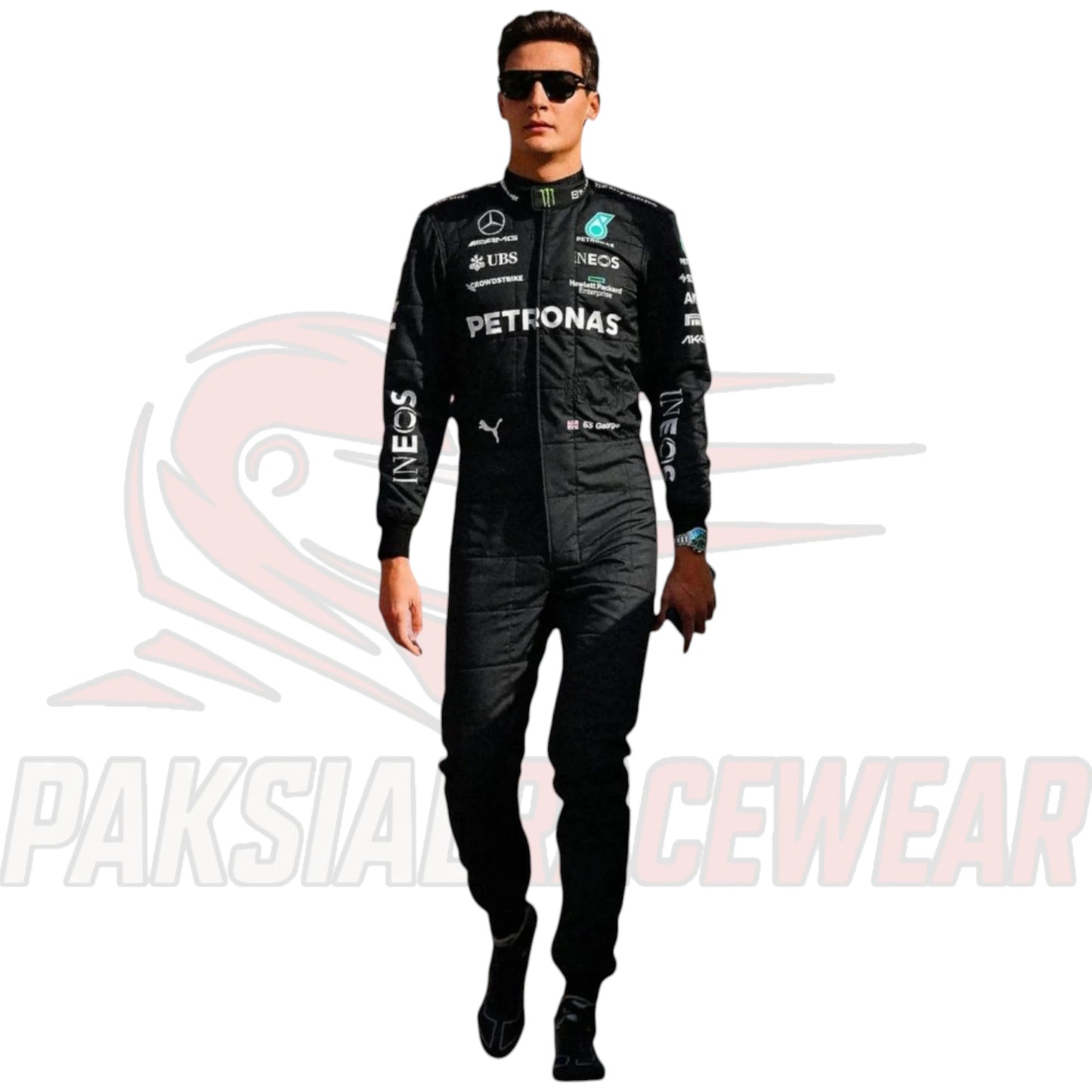 George Russell 2023 Mercedes AMG F1 Printed Racing Suit – Replica in All Sizes