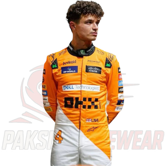 Lando Norris 2024 Singapore GP McLaren F1 Race Suit Replica – Paksial Racewear