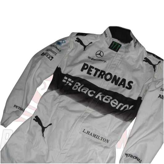 Lewis Hamilton 2014 Mercedes F1 Embroidered Replica Go Kart Race Suit