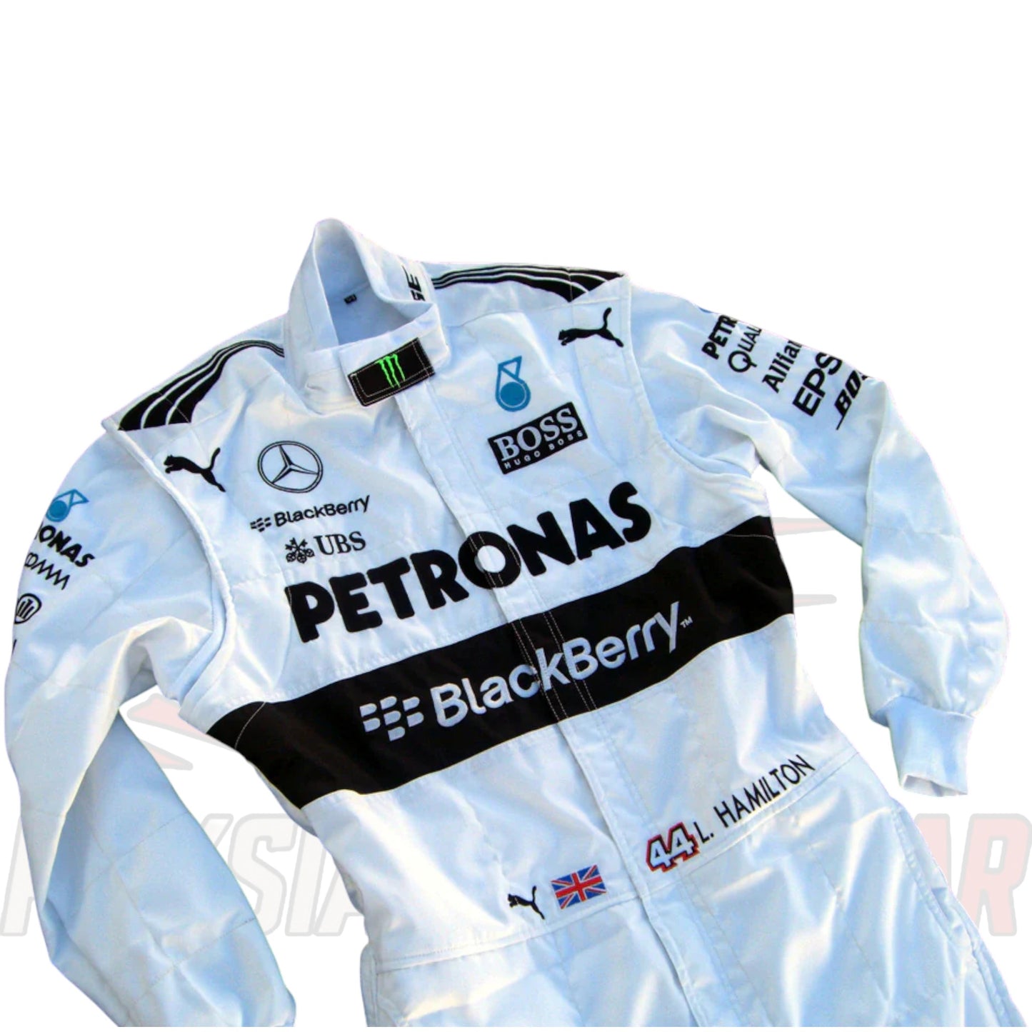 Lewis Hamilton 2015 Mercedes AMG F1 Embroidered Replica Go Kart Race Suit