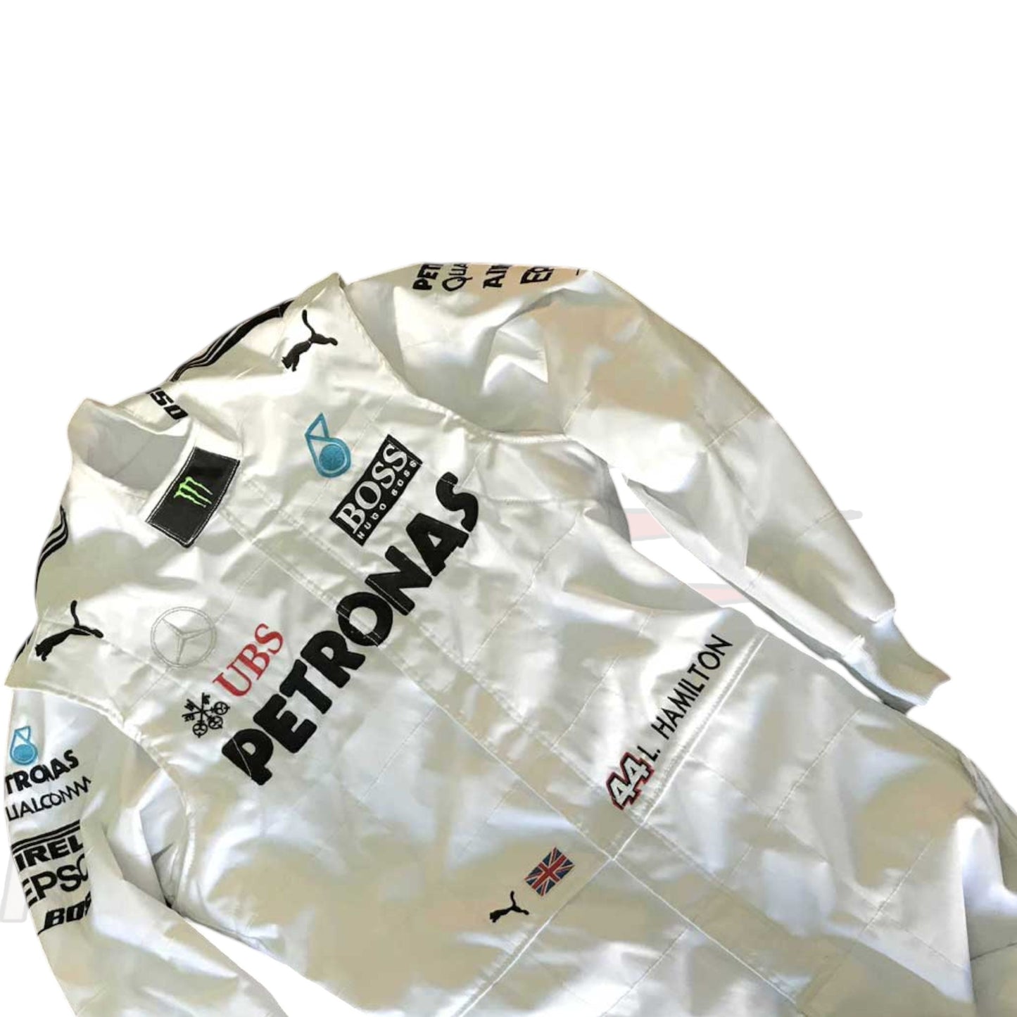 Lewis Hamilton 2017 Mercedes AMG F1 Embroidered Replica Go Kart Race Suit