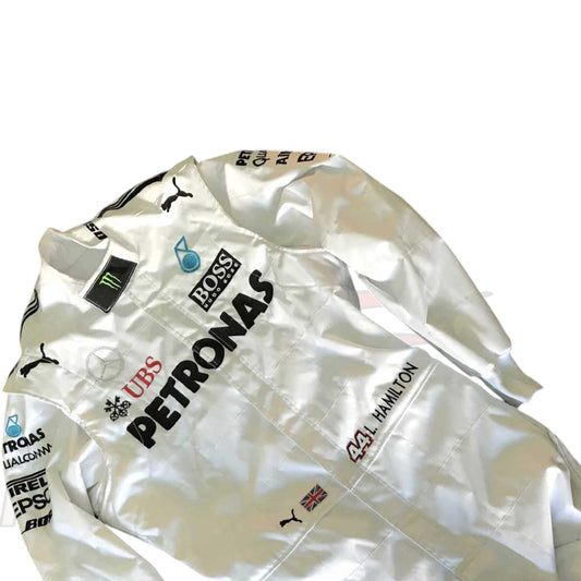 Lewis Hamilton 2017 Mercedes AMG F1 Embroidered Replica Go Kart Race Suit