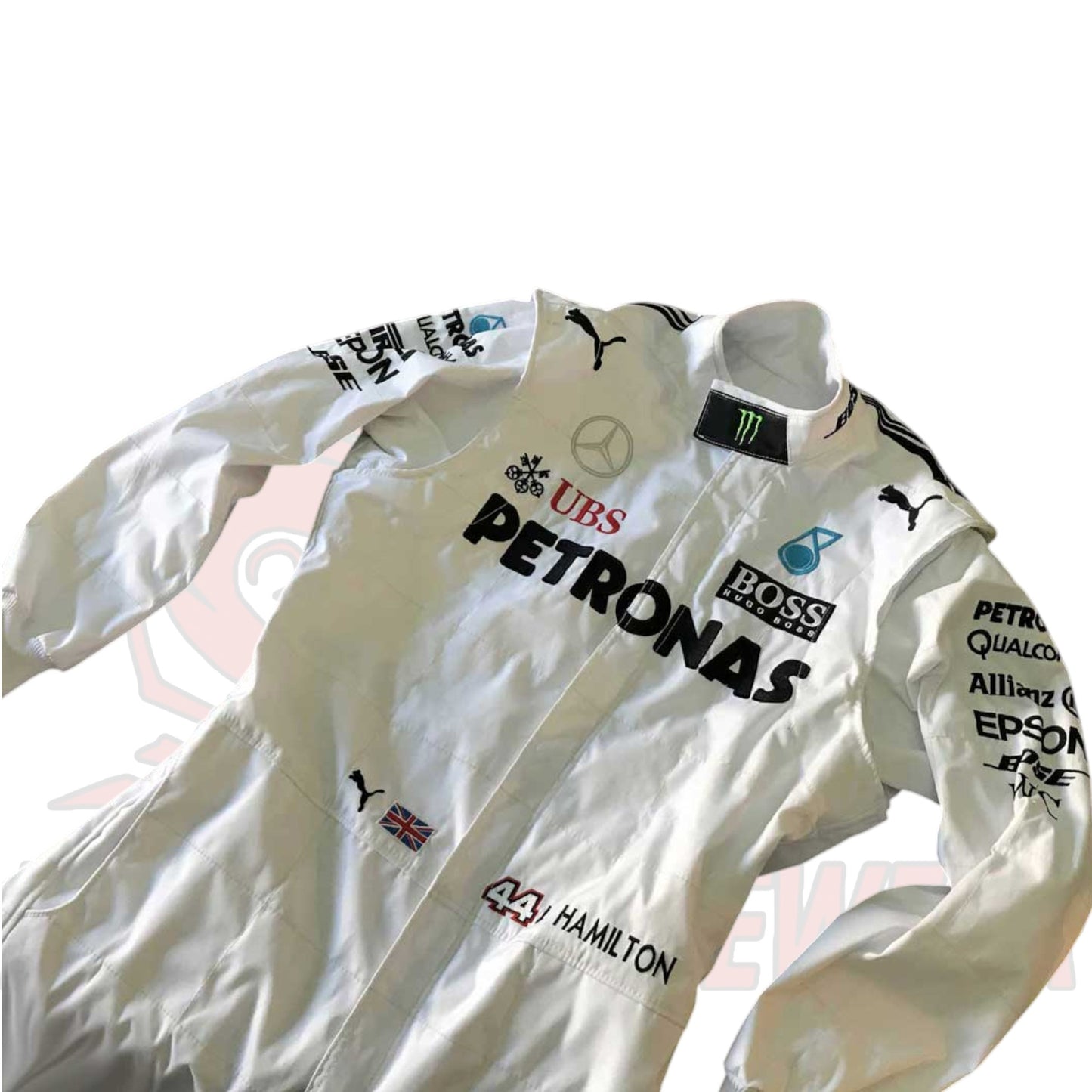 Lewis Hamilton 2017 Mercedes AMG F1 Embroidered Replica Go Kart Race Suit