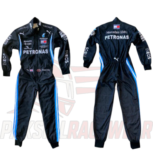 Lewis Hamilton 2020 Mercedes F1 Embroidered Replica Go Kart Race Suit
