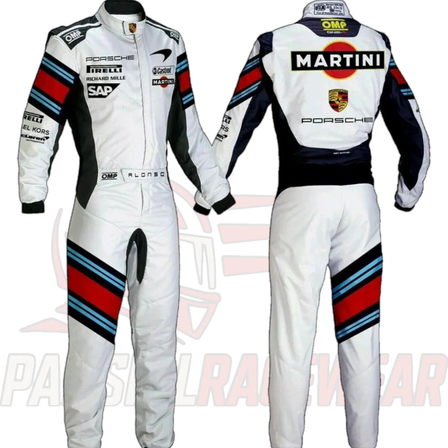 Martini Racing Go Kart Suit | Premium Sublimation Printed Racewear by Paksial