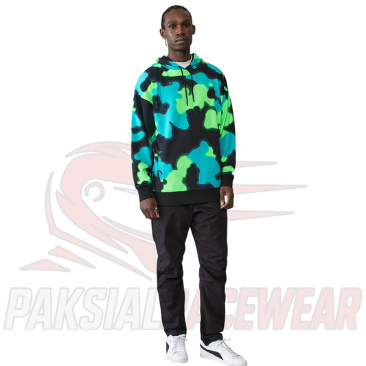 Mercedes-AMG F1 “Spray Camo” Relaxed Fit Hoodie – All-Over Print Team Colours