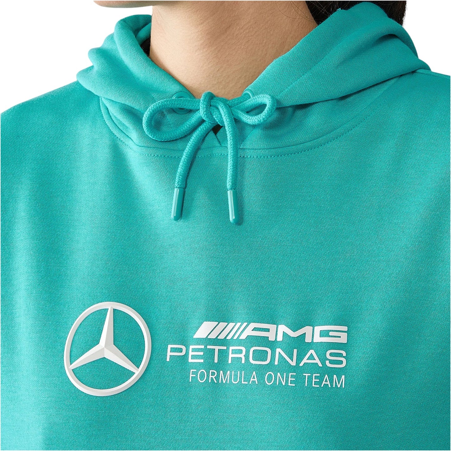 Mercedes-AMG F1 Team Women’s Oversized Logo Hoodie – Relaxed Fit Official Team Merchandise