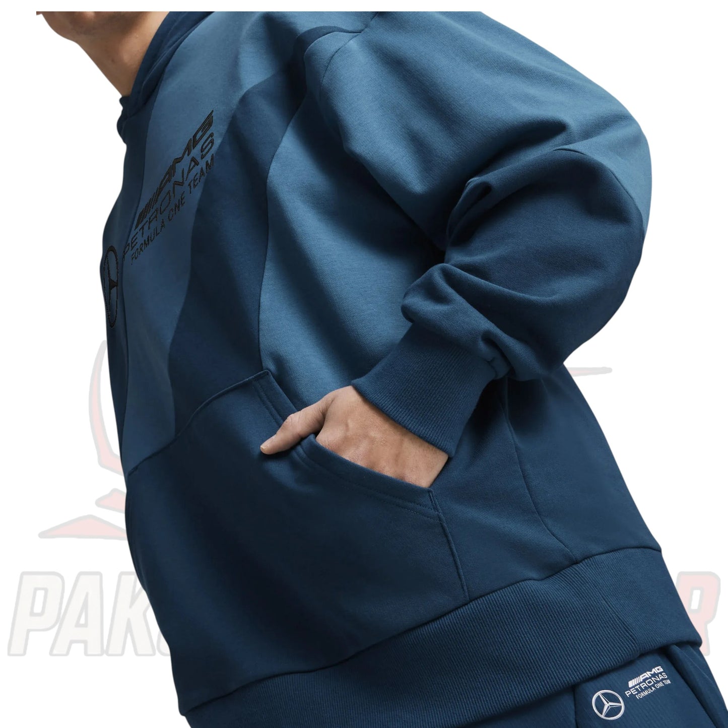 Mercedes-AMG Petronas F1 Team PUMA LS Statement Hoodie – Relaxed Fit Official Fanwear