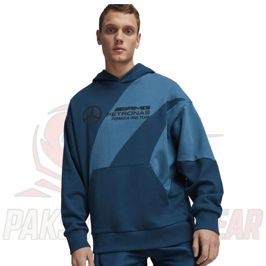 Mercedes-AMG Petronas F1 Team PUMA LS Statement Hoodie – Relaxed Fit Official Fanwear