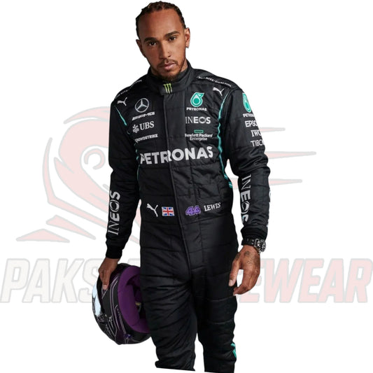 Lewis Hamilton 2021 Mercedes AMG Petronas F1 Replica Racing Suit – All Sizes