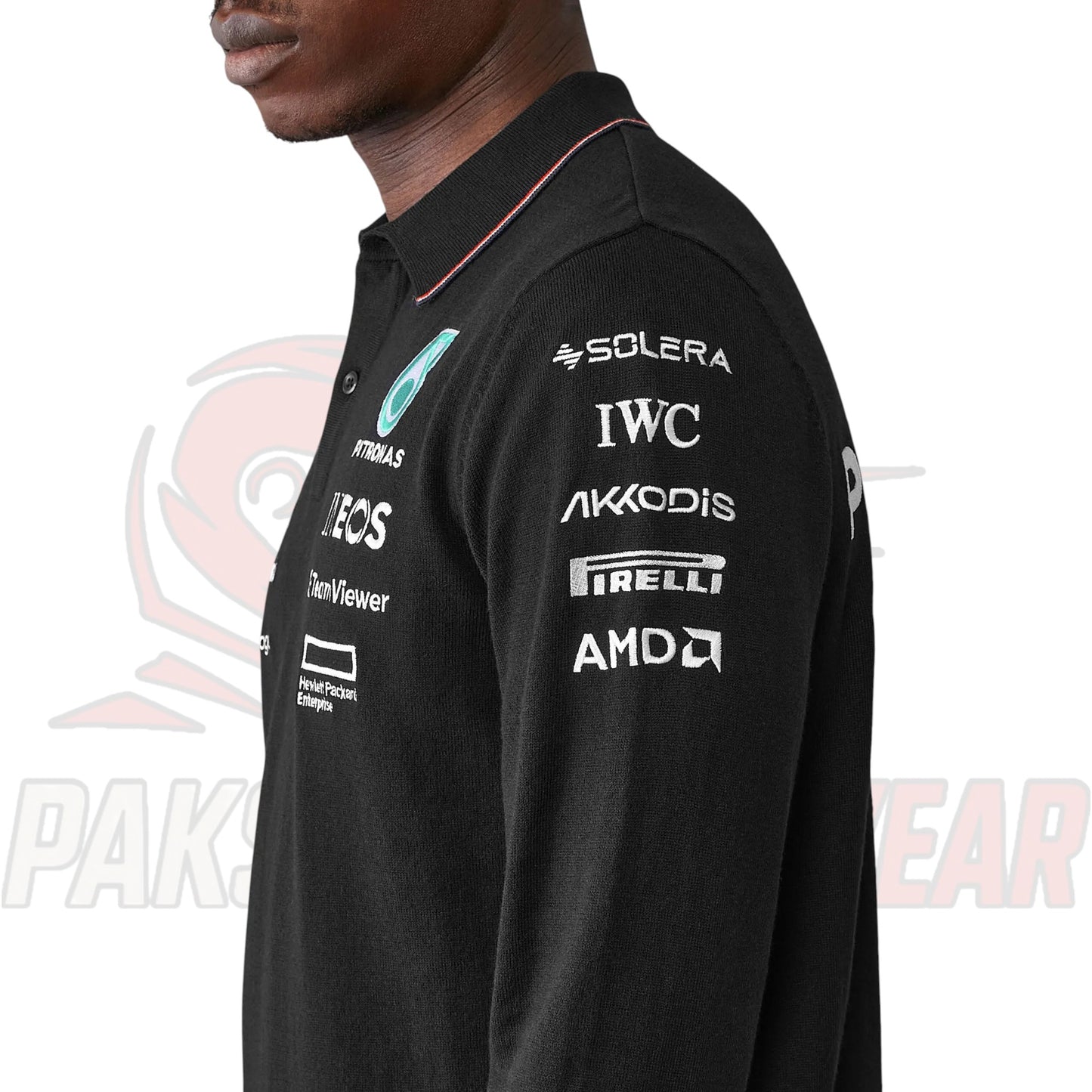 Mercedes F1 2024 Long Sleeve Team Polo