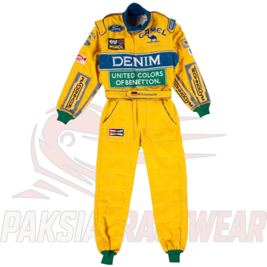 Michael Schumacher 1991 F1 Embroidered Racing Suit | Classic F1 Replica by Paksial