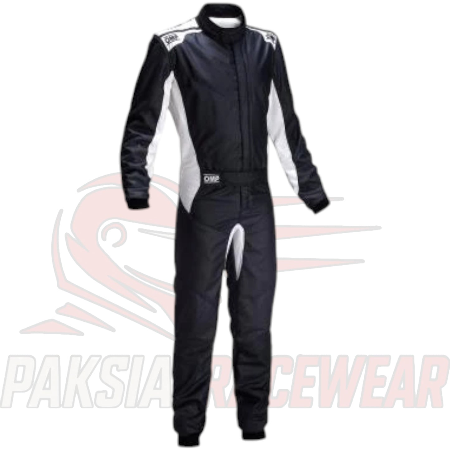 OMP One-S Nomex Black Racing Suit | FIA-Approved Lightweight Fireproof Racewear by Paksial