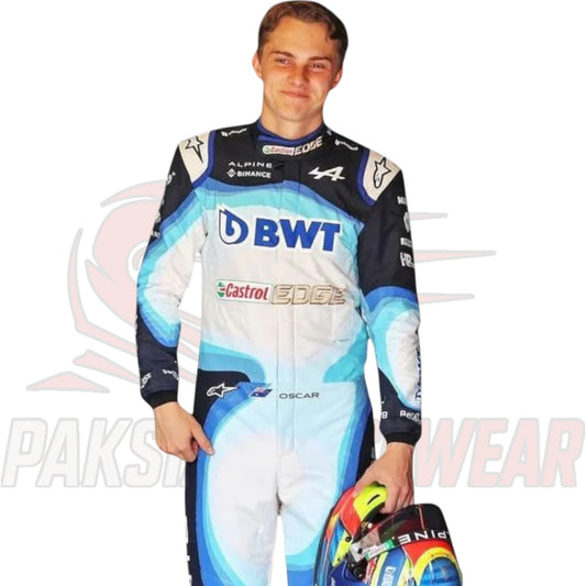 Oscar Piastri 2022 BWT Alpine F1 Team Race Suit Replica by Paksial Racewear