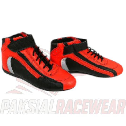 Red Nomex Racing Shoes | Fireproof Lightweight Race Footwear