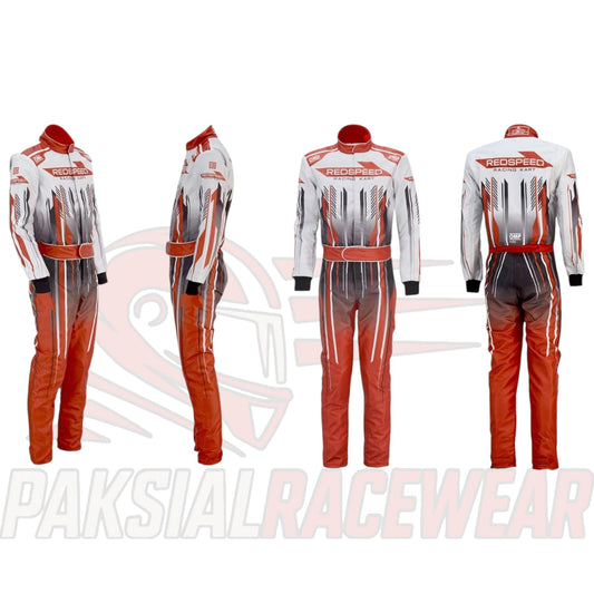 Red Speed Go Kart Racing Suit | Premium Printed Kartwear by Paksial