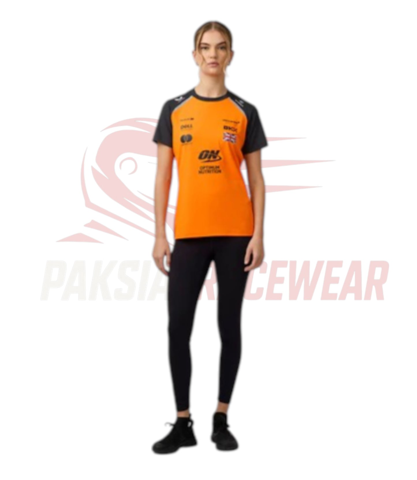 Lando Norris Women’s McLaren F1 Crew T-Shirt – Papaya