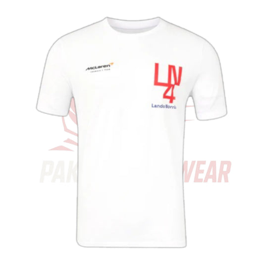 White Silverstone T-Shirt – Lando Norris | Unisex F1 Fanwear