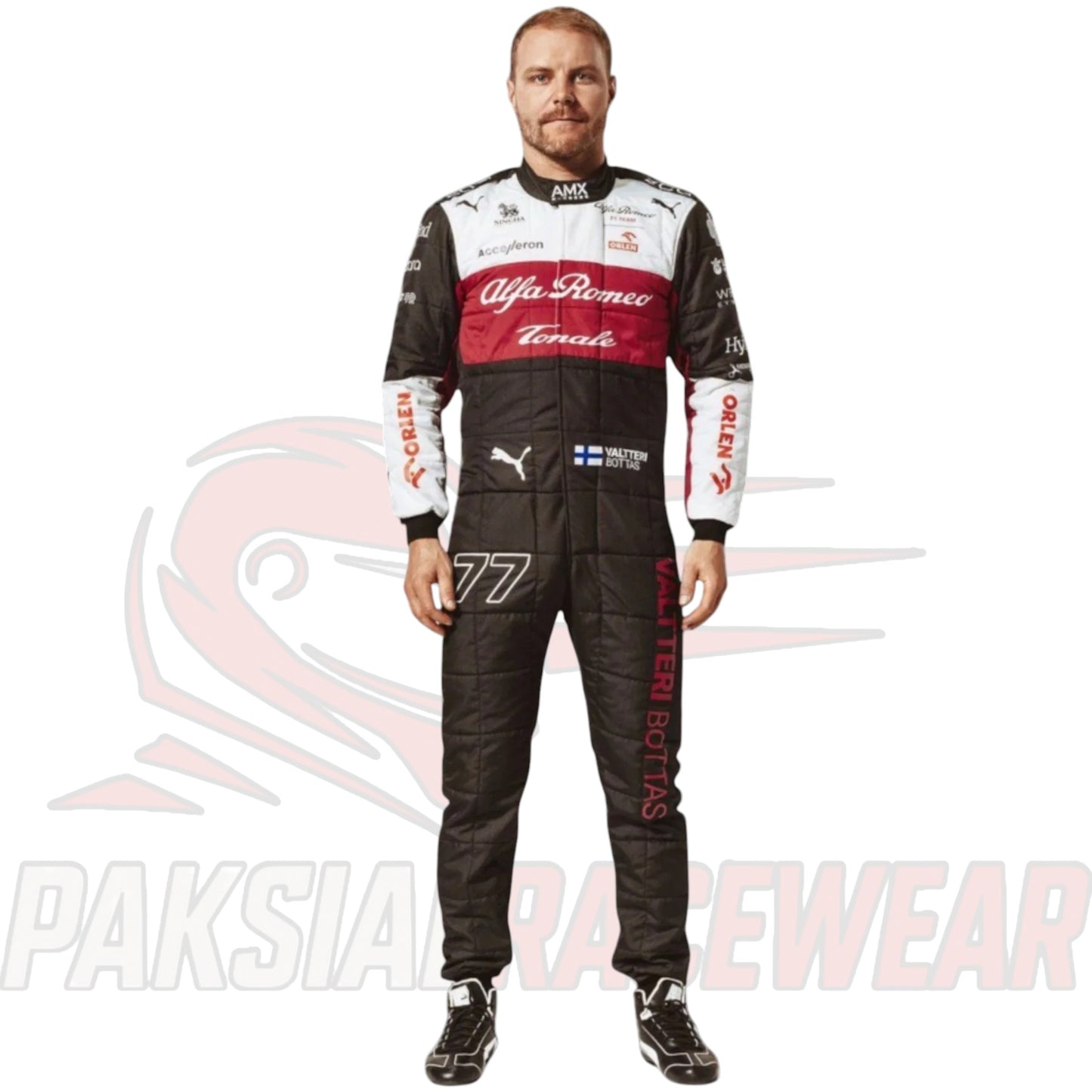 Valtteri Bottas 2022 Alfa Romeo F1 Replica Race Suit | Premium Formula One Collectible by Paksial Racewear