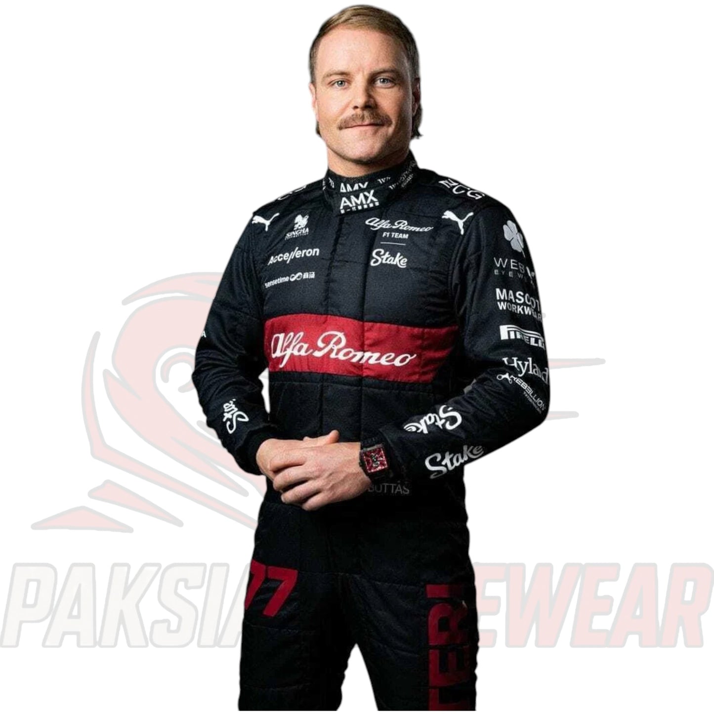 Valtteri Bottas 2023 Alfa Romeo F1 Replica Race Suit | Premium Formula One Collectible by Paksial Racewear