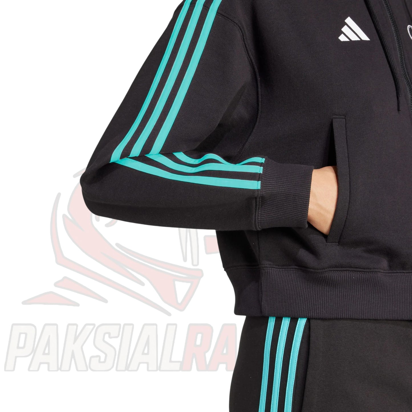 Mercedes-AMG PETRONAS F1 Team Women’s adidas DNA Full-Zip Hoodie – Official Fanwear