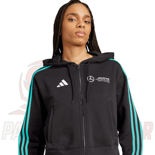 Mercedes-AMG PETRONAS F1 Team Women’s adidas DNA Full-Zip Hoodie – Official Fanwear