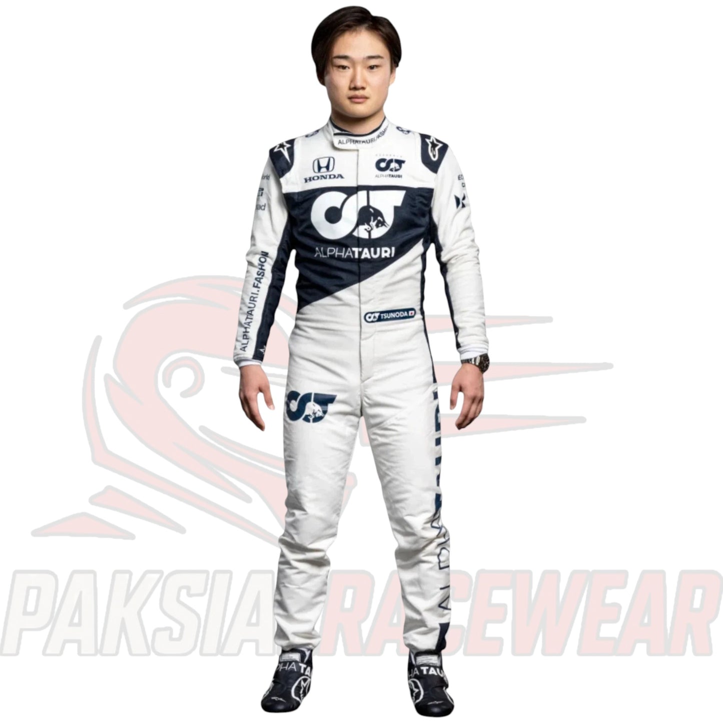 Yuki Tsunoda 2021 Rookie Season AlphaTauri F1 Replica Race Suit | Formula One Collectible by Paksial Racewear
