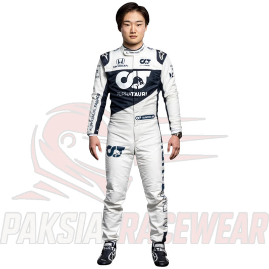 Yuki Tsunoda 2021 Rookie Season AlphaTauri F1 Replica Race Suit | Formula One Collectible by Paksial Racewear