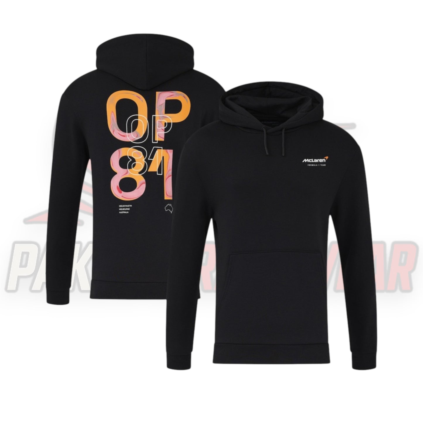 Oscar Piastri McLaren F1 Driver Hoodie – Black | Unisex Official Teamwear