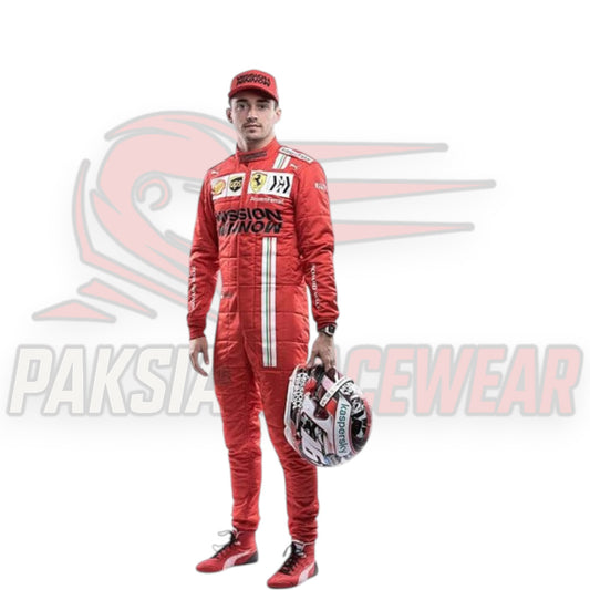 2021 Charles Leclerc Ferrari F1 Replica Race Suit | Scuderia-Inspired Karting Gear