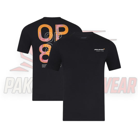 McLaren 2025 Oscar Piastri Driver T-Shirt – Black | Unisex F1 Tee