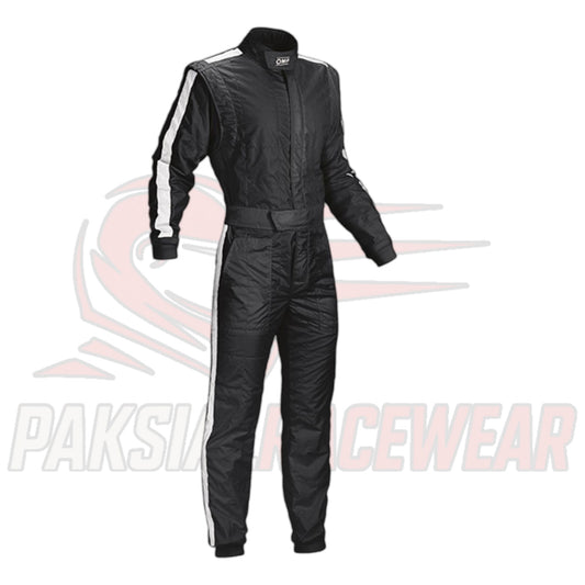 OMP One Retro Style Race Suit – Black
