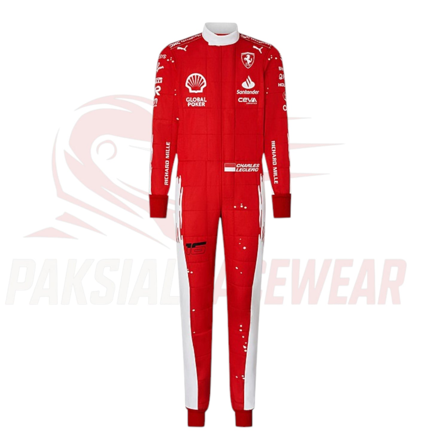 2023 Charles Leclerc Las Vegas GP Special Edition Ferrari F1 Replica Race Suit