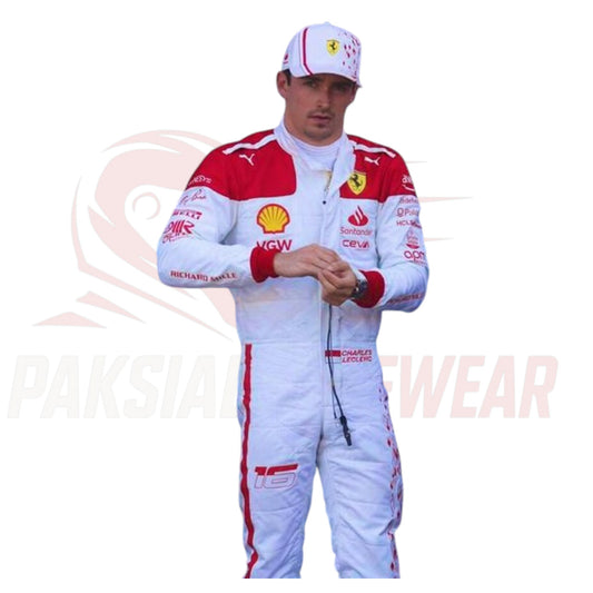 2023 Charles Leclerc Ferrari Monaco GP Special Edition Replica F1 Race Suit