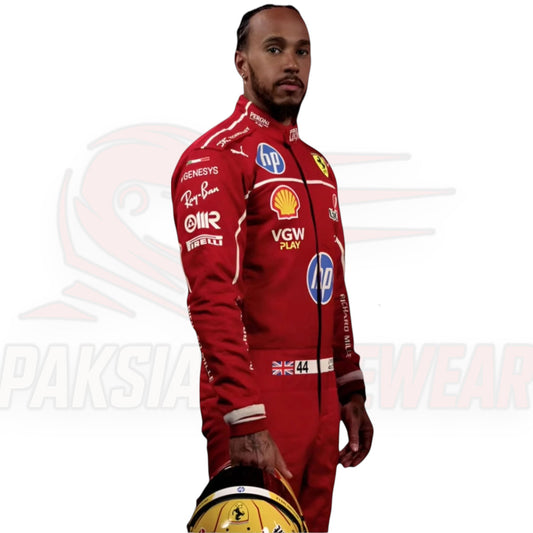 Lewis Hamilton 2025 New Ferrari HP Race Suit Replica