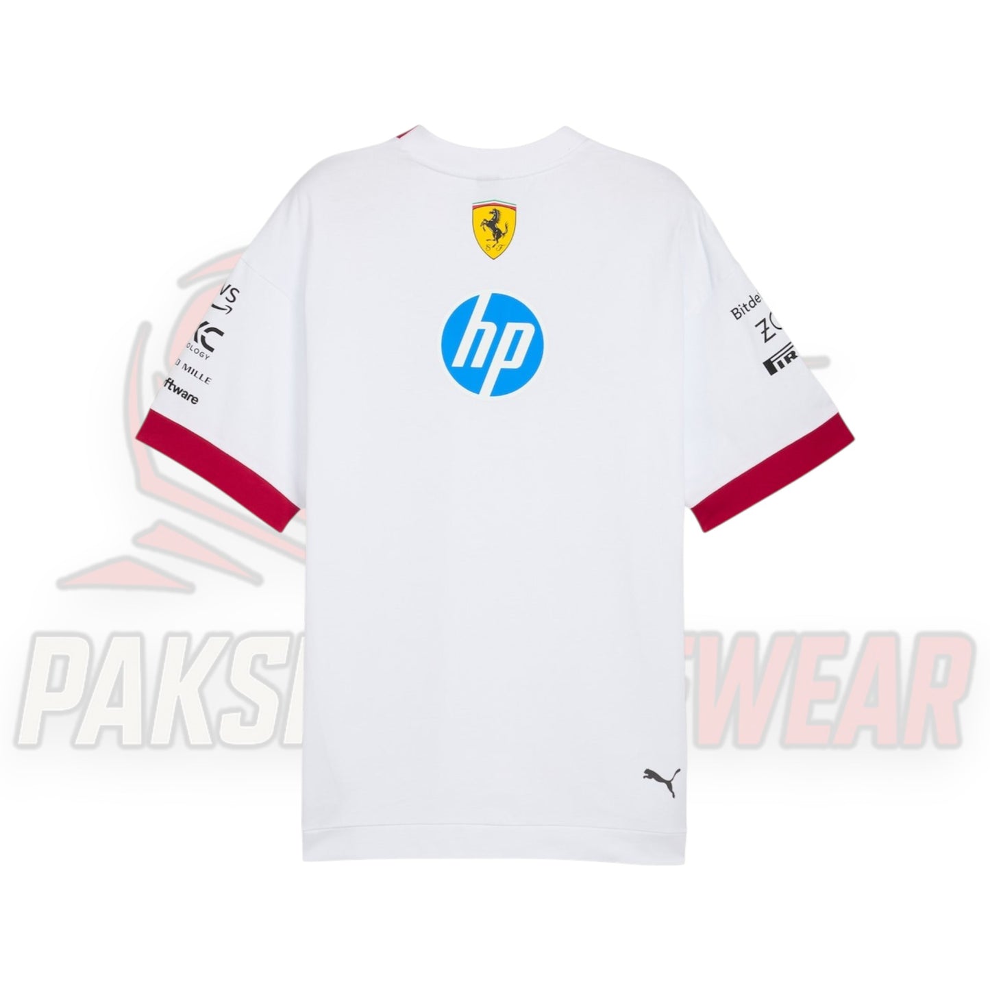 Scuderia Ferrari White Oversized Driver Tee – 2025 Season